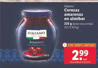 Lidl Italiamo cerezas amarenas en almíbar oferta