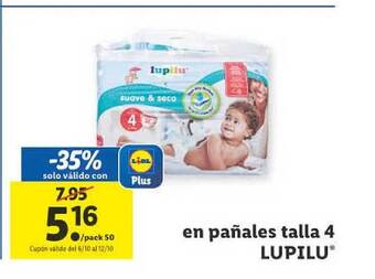 Lidl Pañales talla 4 lupilu oferta