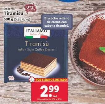 Lidl Italiamo tiramisú oferta