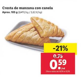 Lidl Cresta de manzana con canela oferta