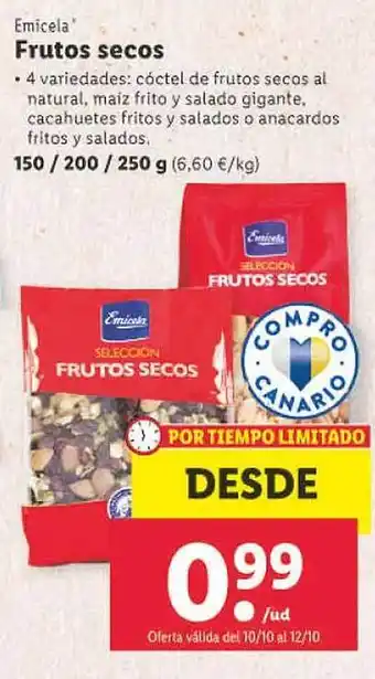 Lidl Emicela frutos secos oferta