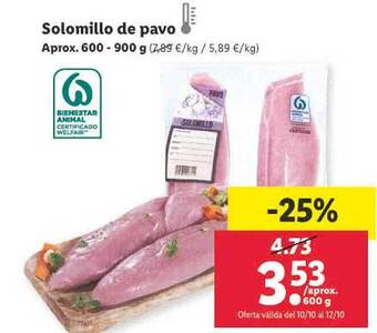 Lidl Solomillo de pavo oferta