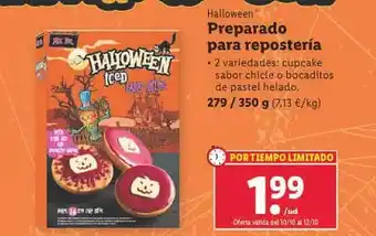 Lidl Halloween preparado para repostería oferta