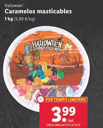 Lidl Halloween caramelos masticables oferta