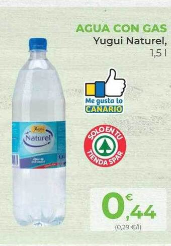 SPAR Gran Canaria Agua con gas yugui naturel oferta