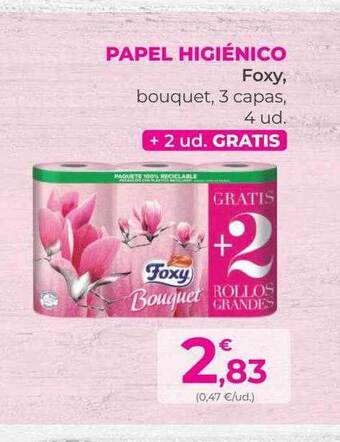 SPAR Gran Canaria Papel higiénico foxy bouquet 3 capas 4 oferta