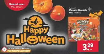 Lidl Halloween monster nuggets oferta