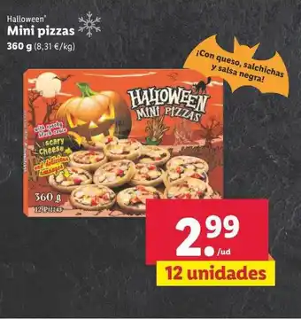 Lidl Halloween mini pizzas oferta