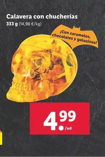 Lidl Calavera con chucherías oferta