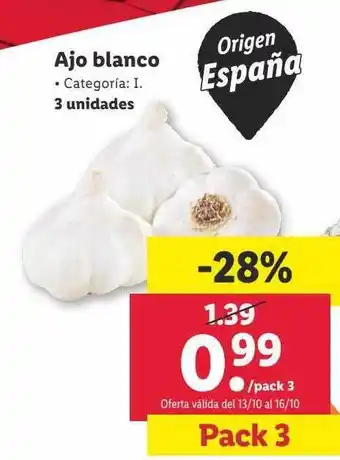 Lidl Ajo blanco oferta