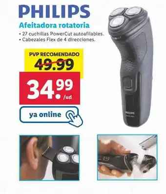 Lidl Philips afeitadora rotatoria oferta
