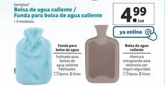 Lidl Sensiplast bolsa de agua caliente funda para bolsa de agua caliente oferta