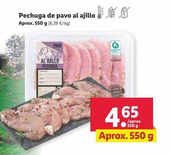 Lidl Pechuga de pavo al ajillo oferta