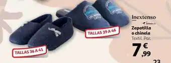 Alcampo Inextensco zapatilla o chinela oferta