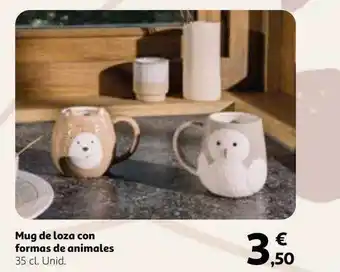 Alcampo Mug de loza con formas de animales oferta