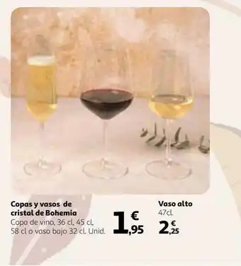 Alcampo Copas y vasos de cristal de bohemia oferta