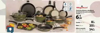 Alcampo Magefesa serie de sartenes y despieces de batería de acero esmaltado sartén oferta