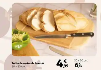 Alcampo Tabla de cortar de bambú oferta