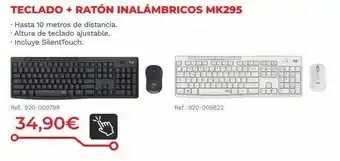 Computer Store Ref.: 920-009798 34,90€ teclado + ratón inalámbricos mk295 - hasta 10 metros de distancia. • altura de teclado ajustable. oferta