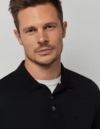 Roberto Verino Polo pique mercerizado negro oferta