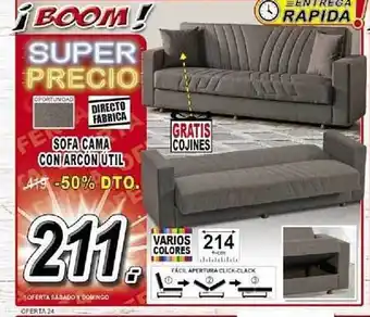 Muebles Boom Sofa cama con arcón útul oferta