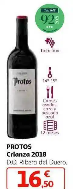 Alcampo Protos crianza 2018 d.o. ribera del duero oferta