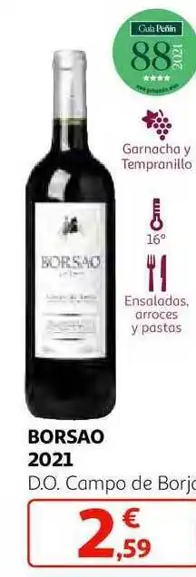 Alcampo Borsao 2021 d.o. campo de borjo oferta