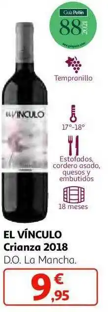 Alcampo El vínculo crianza 2018 d.o. la mancha oferta