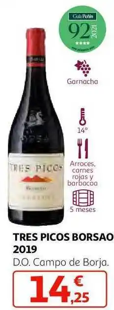 Alcampo Tres picos borsao 2019 d.o. campo de borja oferta