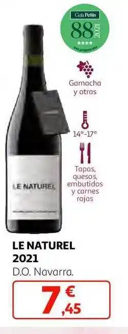 Alcampo Le naturel 2021 d.o. navarra oferta