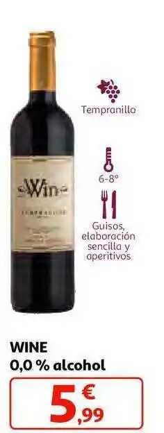 Alcampo Wine 0.0% alcohol oferta