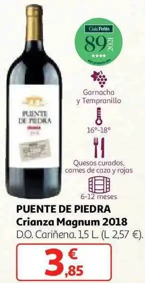 Alcampo Puente de piedra crianza magnum 2048 d.o. cariñena oferta