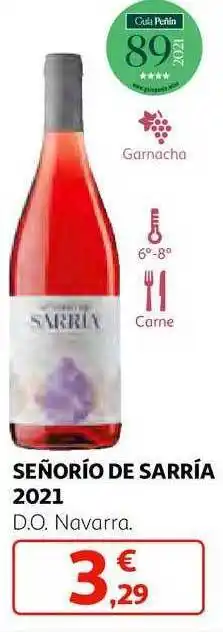 Alcampo Señorío de sarría 2021 d.o. navarra oferta
