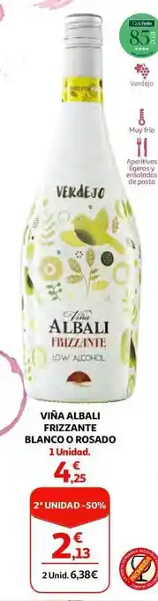 2a unidad -50% viña albali frizzante blanco o rosado