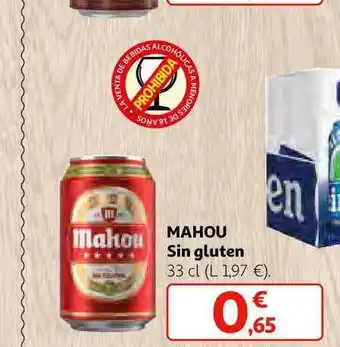 Alcampo Mahou sin gluten oferta