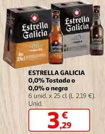 Alcampo Estrella galicia 0.0% tostada o 0.0% o negra oferta