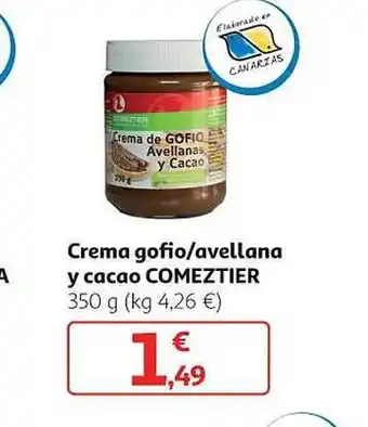 Alcampo Crema gofio avellana y cacao comeztier oferta