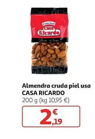 Alcampo Almendra cruda piel usa casa ricardo oferta
