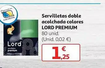 Alcampo Servilletas doble acolchada colores lord premium oferta