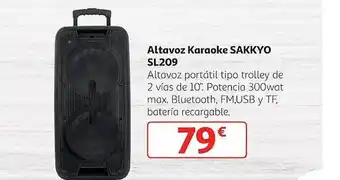 Alcampo Altavoz karaoke sakkyo sl209 oferta