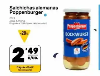 AhorraMas Salchichas alemanas poppenberger oferta