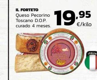 Supermercados Lupa Il forteto queso pecorino toscano d.o.p. curado 4 meses oferta