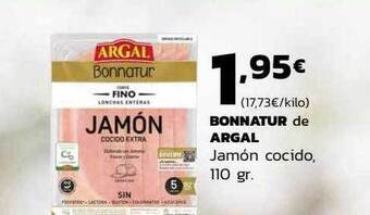Supermercados Lupa Bonnatur de argal jamón cocido oferta