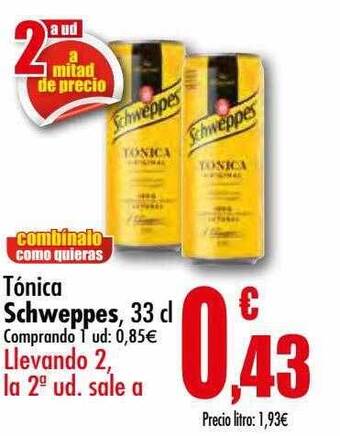 Unide Supermercados Tónica schweppes oferta