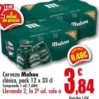 Unide Supermercados Cerveza mahou clásica pack 12 oferta