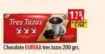 Supermercados Extremadura Chocolate eureka tres tazas 200 grs oferta