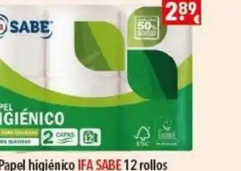 Supermercados Extremadura Papel higiénico ifa sabe 12 rollos oferta