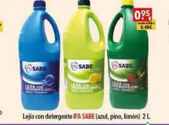 Supermercados Extremadura Lejía con detergente ifa sabe azul pino limón oferta