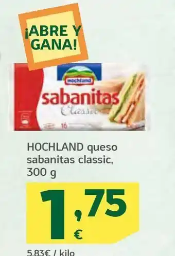 HiperDino Queso en lonchas hochland oferta