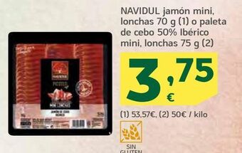 HiperDino Jamón ibérico navidul oferta